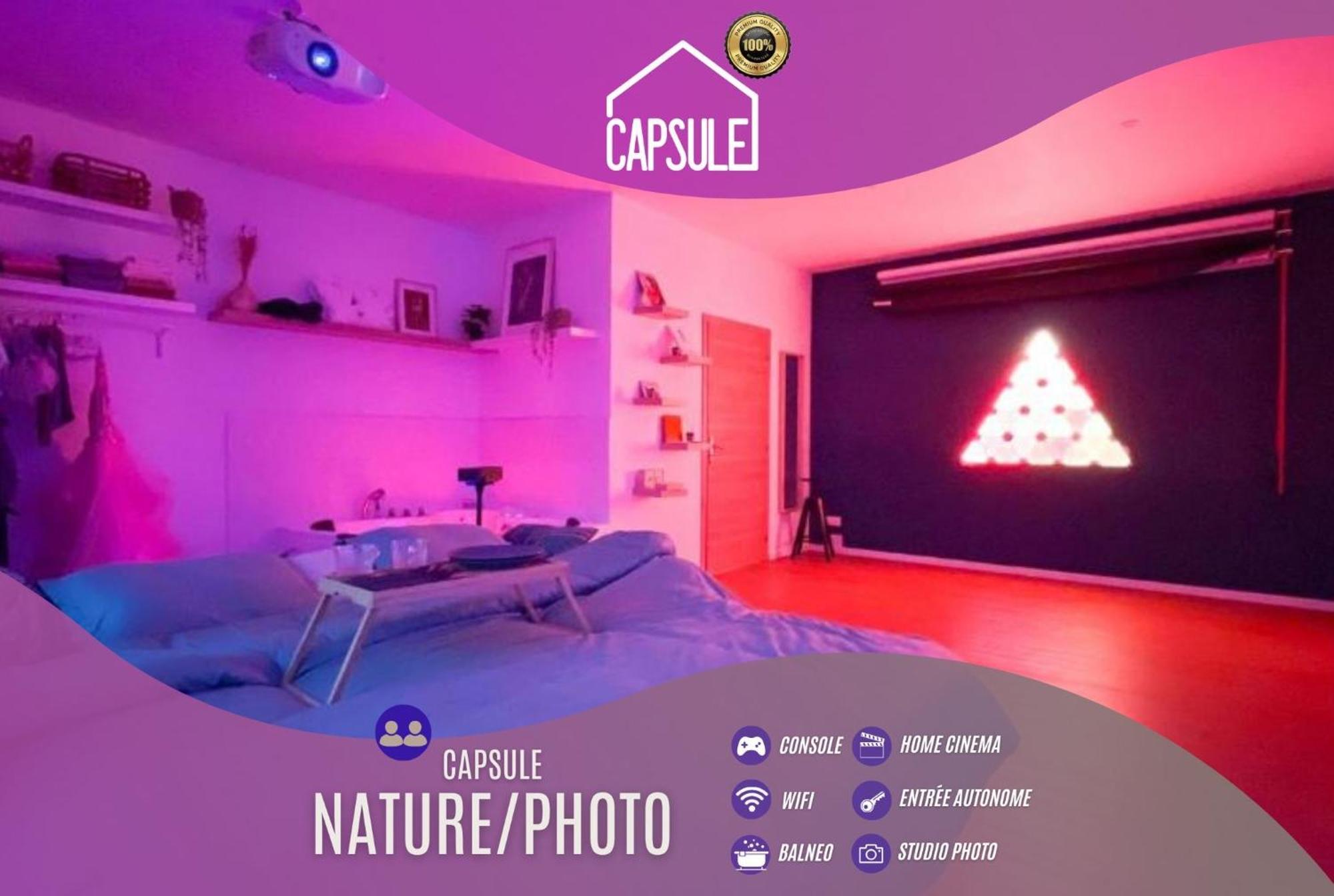 Capsule Nature & Photos - Jacuzzi - Netflix & Home Cinema - Ps5 & Jeu Thun-Saint-Martin ภายนอก รูปภาพ